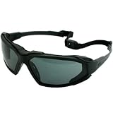 Pyramex Highlander Safety Glasses Black Frame Grey Lens Anti-fog Padded