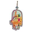 Small Wood Painted Hamsa (HAS- 9) CAT# HAS- 9