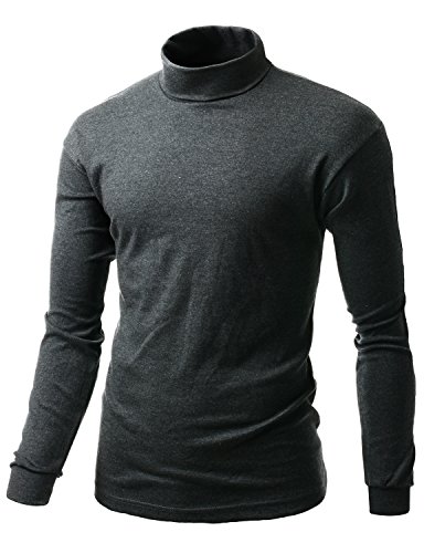 Xpril Men Double long sleeve layer Turtleneck T-shirt