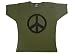Women's Olive T-Shirt with Peace Sign