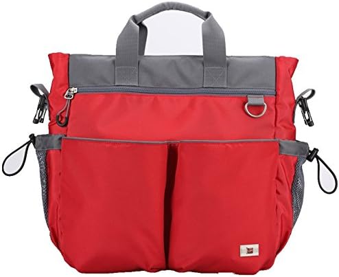 HUBITOWIS Lightweight Trendy Mommy Travel Shoulder Tote Baby Diaper Bag (Red)