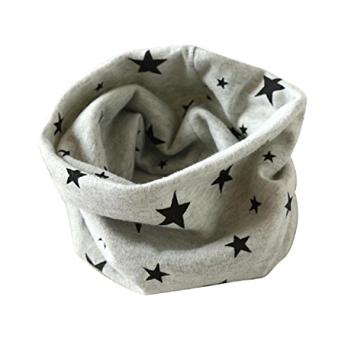 Sannysis Autumn Winter Boys Girls Collar Baby Scarf Cotton Warmer Neck Scarf (Gray)