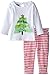 Mud Pie Baby-Girls Newborn Ribbon Tree Tunic and Legging, Red/White, 9-12 Months