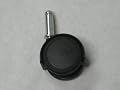 Die cast black 50 mm wheel urethane caster. 7/16
