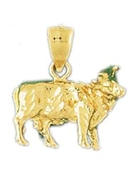Dazzlers Solid 14k Gold 3D Cow Charm Pendant Available in three colors from jewelsberry (weights: 3.2 grams only)