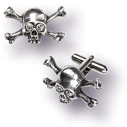 Skull N Bones Stargazer Cufflinks - Alchemy Gothic Pewter Cuff Links