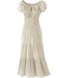 Cool White Peasant Smocked Dress by Peach Couture 416ew20e aL. SL160 Cool White Peasant Smocked Dress by Peach Couture
