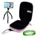Thermoplastic polyurethanes (TPU) Hard Glossy Purple Canon Camera Carrying Case Pouch Sleeve for Canon PowerShot SD780IS12.1 MP Digital Camera with 3x Optical Image Stabilized Zoom and 2.5-inch LCD + Digital Camera Tripod Canon + Vangoddy tm, Live*Laugh*Love wrist band!!!