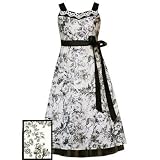 Little Girls Clothes IVORY BLACK TOILE Fall Dress RARE EDITIONS Girl 7-16