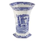 Spode Blue Italian 10-1/2-Inch Hexagonal Vase