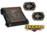 KICKER ZX200.2 200 WATT 2 CHANNEL AMP w/PAIR OF KICKER DS6930 6x9 SPEAKERS