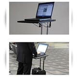 Travel Table (Black) (17"L x 15.5" W x 1.9" D)