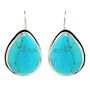 Sterling Silver Turquoise Inlay Teardrop Earrings