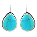 Sterling Silver Turquoise Inlay Teardrop Earrings