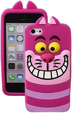 5C Case,iPhone 5C Case,iPhone 5C Silicone Case,Tribe-Tiger 3D Cute Cartoon Rose Cat Soft Silicon Gel Rubber Case Cover Skin for Apple iPhone 5C(Cat)