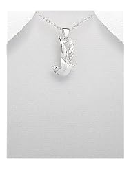 Bird Pendant Necklace In 92.5 Sterling Silver