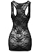 MBE Women's Floral Sheer Lace Racerback Top