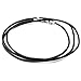 Besteel 2mm Mens Womens Leather Necklace Cord Rope Chain Stainless Steel Clasp 24 Inch