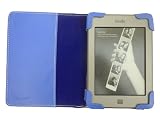 Blue mCover® Leather Folio Cover Case with built-in inner pocket for Amazon Kindle Touch (Built-in Wi-Fi, 6" E Ink Touchscreen)