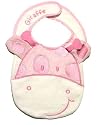 Baby Girl Bib Giraffe Embroidery Pattern with Velcro Strap, Baby Bib