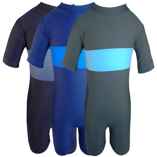 Breakers, UV Sun Protective One Piece Swimsuit for Infant/Toddler Boys (UPF 50+)