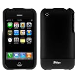 GTMax Black Rubberized Slider Hard Cover Case for Apple Iphone 3Gs 3G S, 3G Smartphone by GTMax