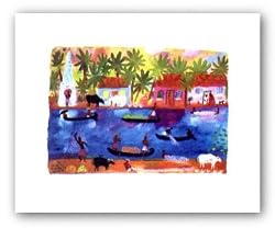 Evening Catch, Kerala by Christopher Corr 10.25"x14.25" Art Print Poster