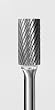 CARBIDE BUR GROBET MADE IN U.S.A. CYLINDER END CUT 1/4X5/8X1/4 STANDARD CUT