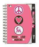 National Design Women's Miami Marlins Deluxe Hardcover 5 x 7-Inches Notebook and Pen Set (12284-NER)