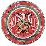 Maryland University Neon Clock - 14 inch Diameter