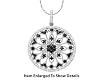 10k. White Gold 1/2 Ctw. Genuine Black and White Diamond Pendant