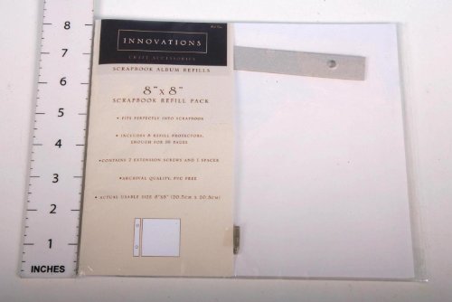 SCRAPBOOK ALBUM REFILLS 8/PK FOR 8 inch X 8 inch ALBUMS (20cm x 20cm) Buy one Pack GET One Pack FREE(420104) [ Ideal for art & craft, school project, photo album ]