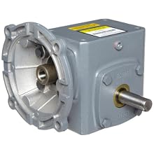 Boston Gear F7155KB5J Right Angle Gearbox, NEMA 56C Flange Input, Left Output, 5:1 Ratio, 1.54" Center Distance, 1.72 HP and 291 in-lbs Output Torque at 1750 RPM