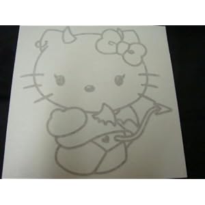 "Hello Kitty" Racing Car Decal Sticker (New) Gold Devil style