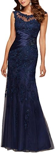 Women's Cap Sleeve Formal Prom Dress Long Mother Of The Bride Dress