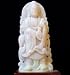 MiracleCrystals: 4.5" Jade Kwan Yin Statue - Goddess Mercy Compassion Protection Heart Crown Chakras Healing Crystal Energy