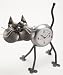 YARDBIRDS Metal STANDING CHEEKS THE KITTEN Cat COLLECTIBLE Clock SCULPTURE Functional Art