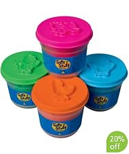Soft Stuff Dough Tubs-Bright Colours