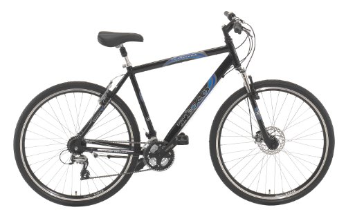 Texo Herren Fahrrad (622 mm) Trekking Alu Cross 24-Gang Shimano Acera Kettenschaltung mit Disk Brake vorn, blue-black, 53 cm, 28 Zoll