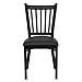 Flash Furniture HERCULES Series Black Vertical Back Metal Restaurant Chair - Black Vinyl Seat