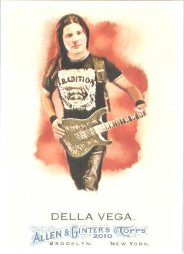 2010 Topps Allen & Ginter Baseball Card # 38 Tiago Della Vega - World Record Holder - Fastest Guitar - MLB Trading Card in Screwdown Case