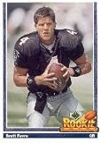 1991 Upper Deck Brett Favre Football Card #647 ROOKIE FORCE - Shipped In Protective Display Case
