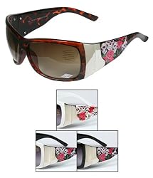 Ladies Designer Style Tatoo Print Sunglasses High Fashion