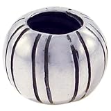 Biagi Ball with Thick & Thin Lines Sterling Silver Bead, Pandora Compatible