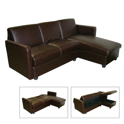 Convertible Sofa Bed with Faux Leather