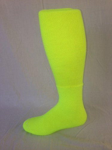 Heavyweight Neon Yellow, ADULT Solid-color Tube-sock