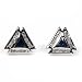 STERLING SILVER MEN'S EARRINGS Sapphire and Clear CZ