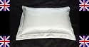 SINGLE SILK PILLOW CASE - CREAM WHITE PILLOWCASE + BORDER (OXFORD STYLE)