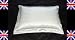 SINGLE SILK PILLOW CASE - CREAM WHITE PILLOWCASE + BORDER (OXFORD STYLE)