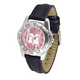Nebraska Cornhuskers NCAA Mother of Pearl Sport Ladies Watch (Leather Band)